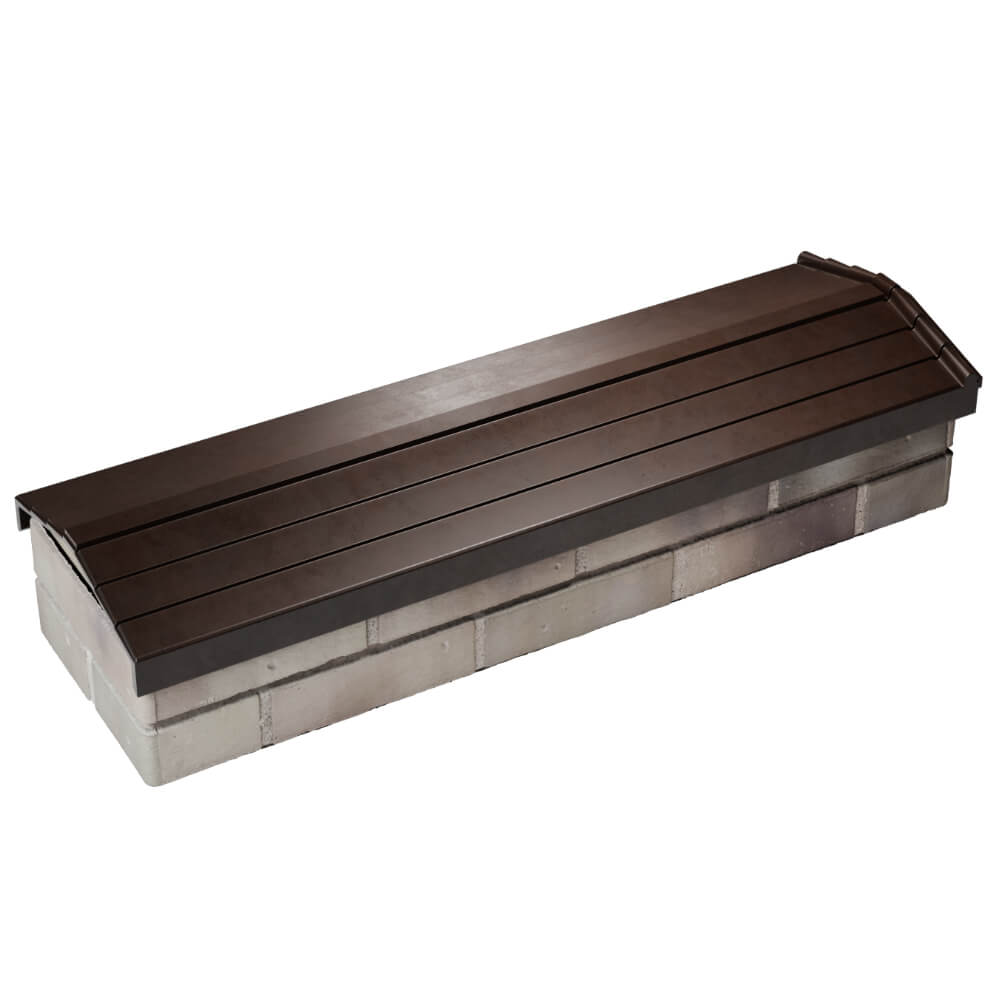 Парапет Zking Бона ХайТек Коричневый посадка на 0.5 кирпича (130мм)