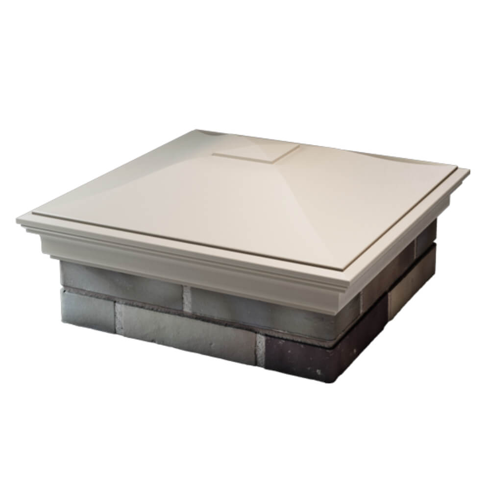 Колпак Zking Монблан Бежевый на столб 2х2 кирпича (515х515мм)